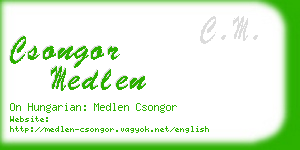 csongor medlen business card